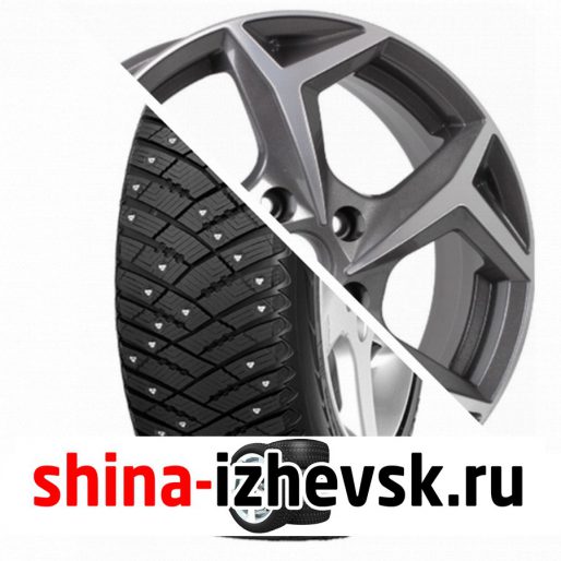 Колесо в сборе Goodyear Ultra Grip Ice Arctic 215/65 R16 T 98 + RST R066 6.5xR16 5×114.3 ET50 DIA66.1 Серый с алмазной проточкой в Ижевске